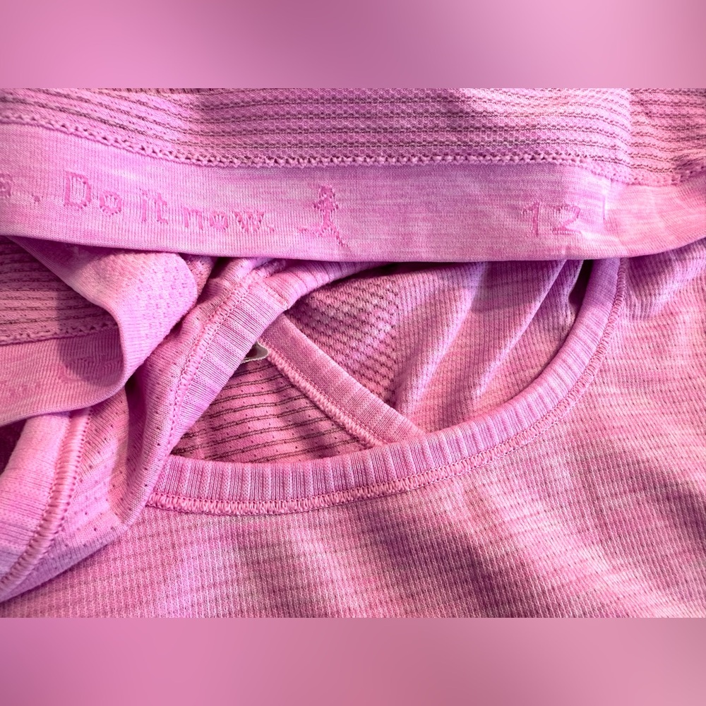 Lot 2 LULULEMON Swiftly Tech Racerback Tank Tops Pink Raspberry Glo Light White - Picture 11 of 16